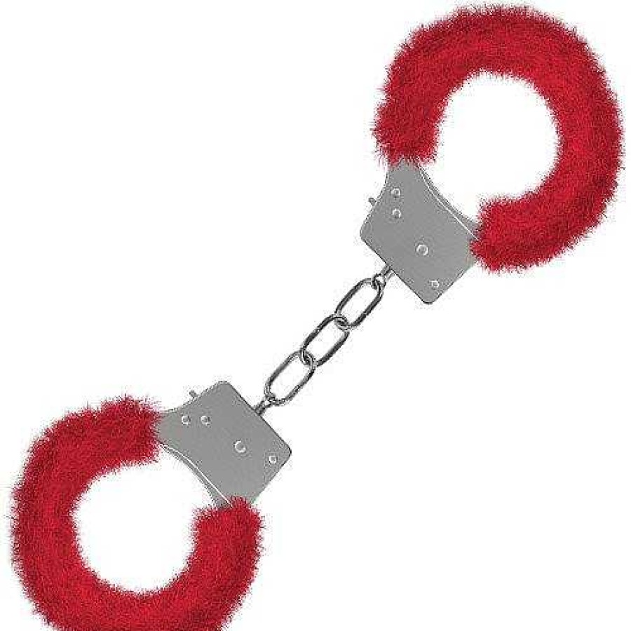 Bondara Ouch! Furry Beginner'S Handcuffs Red Bondage Restraints & Handcuffs