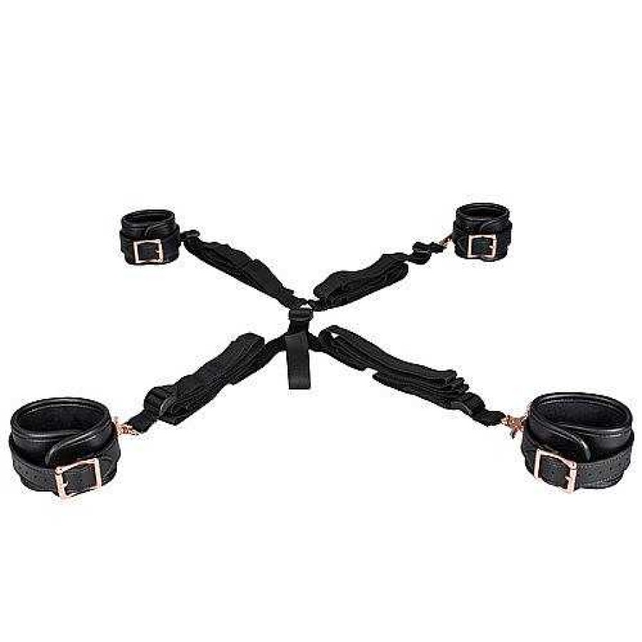 Bondara Boutique Bondara Imprisoned In Bed Restraint Black And Rose Gold Bondage Restraints & Handcuffs