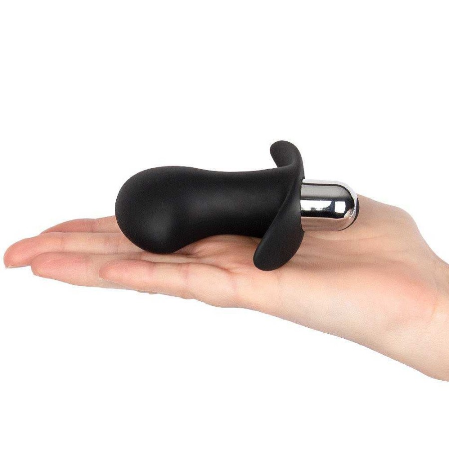 Bondara Bondara Ring King 10 Function Vibrating Prostate Plug - 3.8 Inch Black Anal Toys