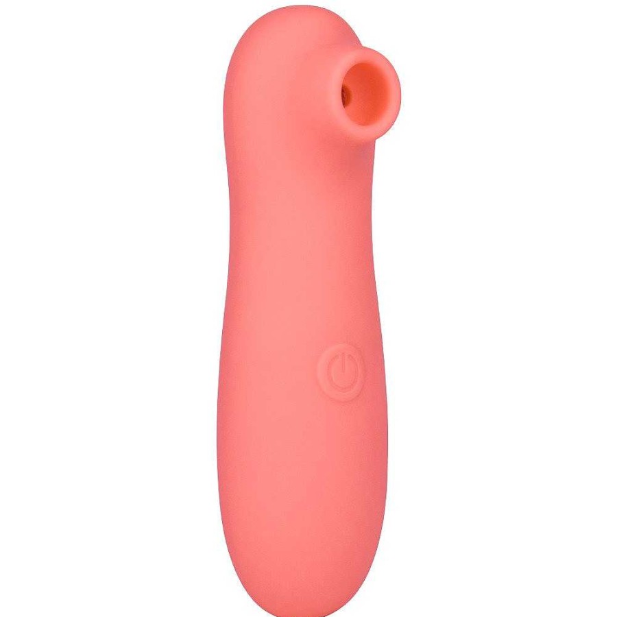 Bondara Kiss Silicone 10 Function Rechargeable Clitoral Stimulator Peach Vibrators