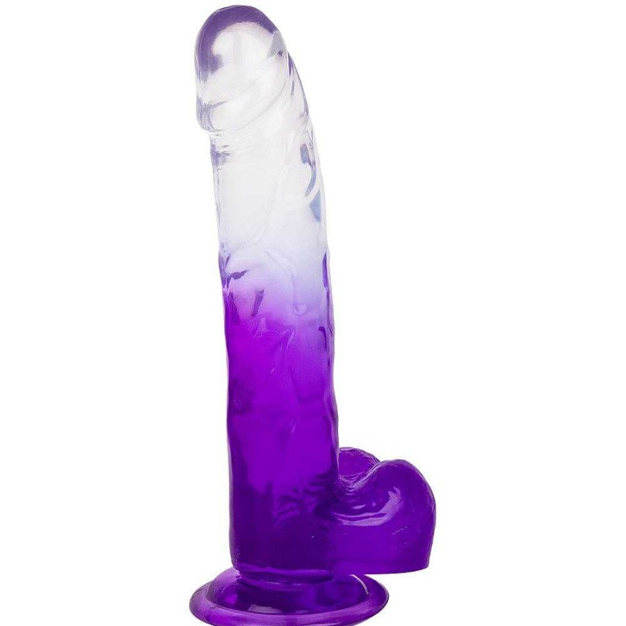 Bondara Bondara Purple Ice Realistic Suction Dildo - 10 Inch Purple And Clear Dildos