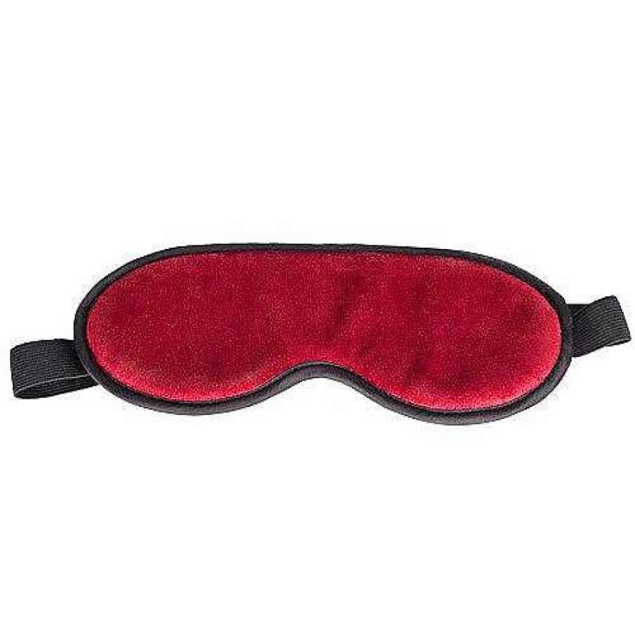 Bondara Bondara Red Velvet Blindfold Red And Black Blindfolds, Hoods & Masks