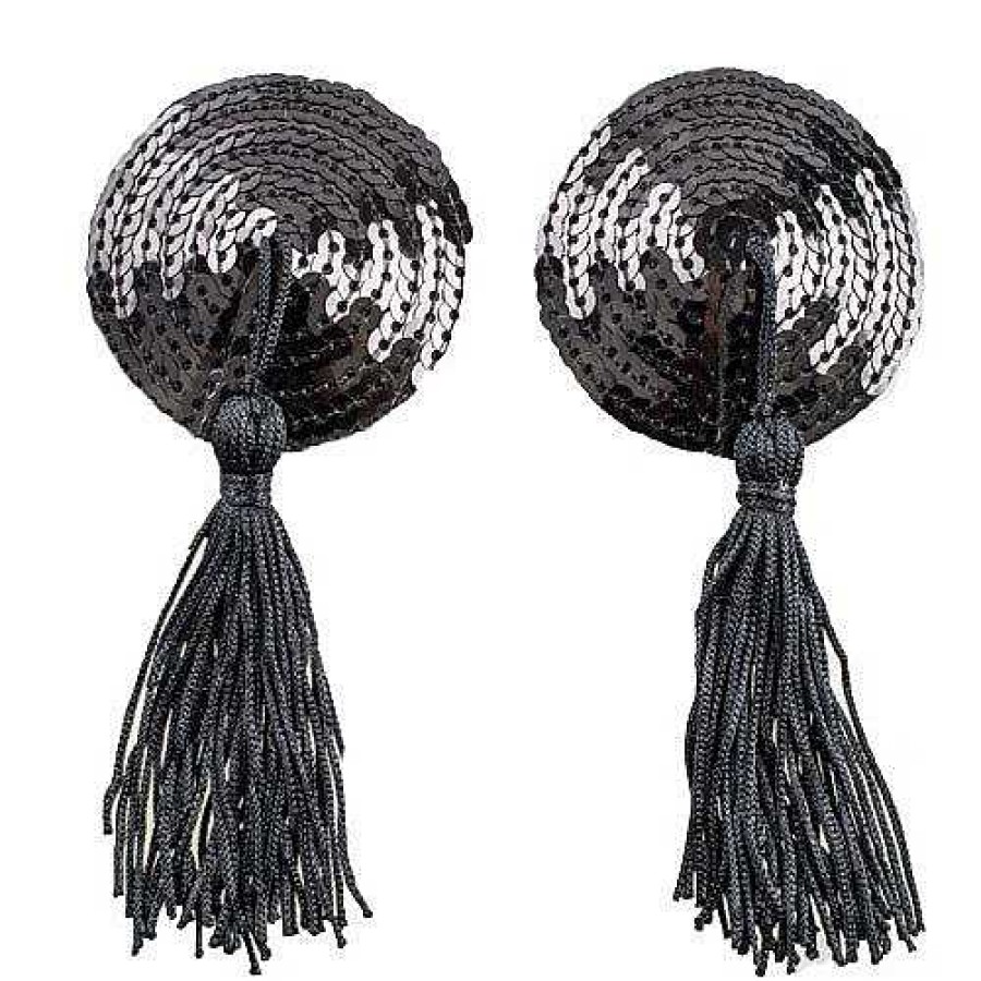 Bondara Lingerie Bondara Burlesque Sequin Nipple Tassels Black Sexy Lingerie For Women