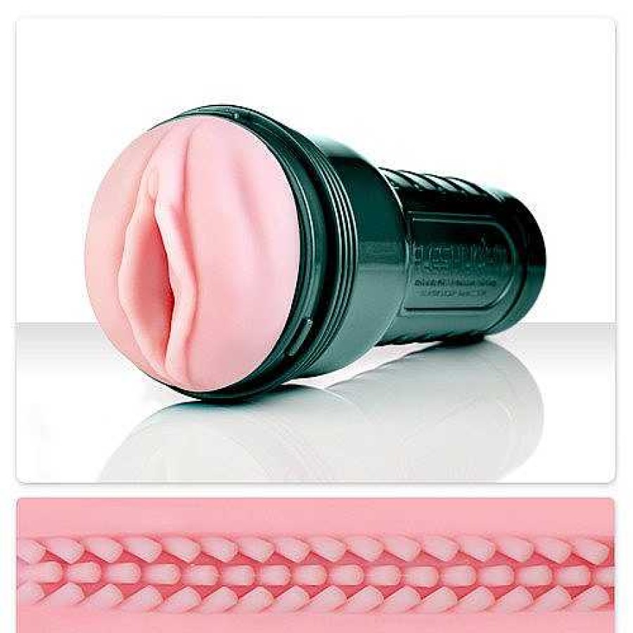 Fleshlight Fleshlight Vibro Pink Lady Touch Masturbator - 10 Inch Light Tone Sleeve, 'Gun Metallic' Case Male Sex Toys