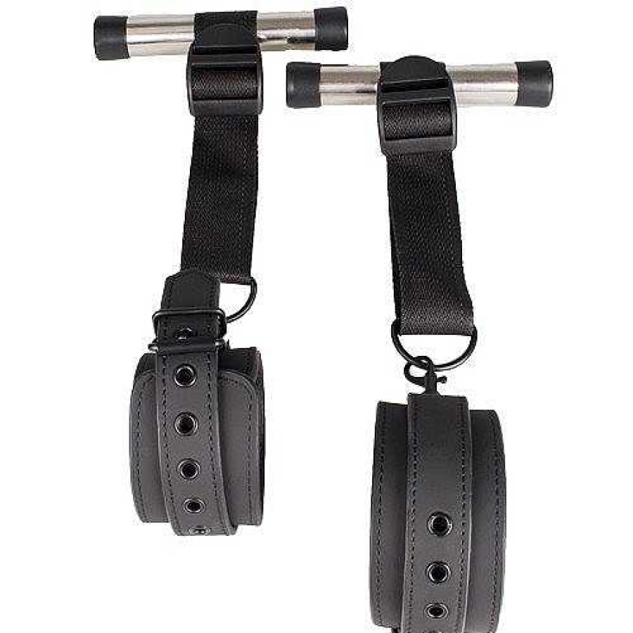 Bondara Bondara Matte Door Jam Handcuffs Black Bondage Restraints & Handcuffs