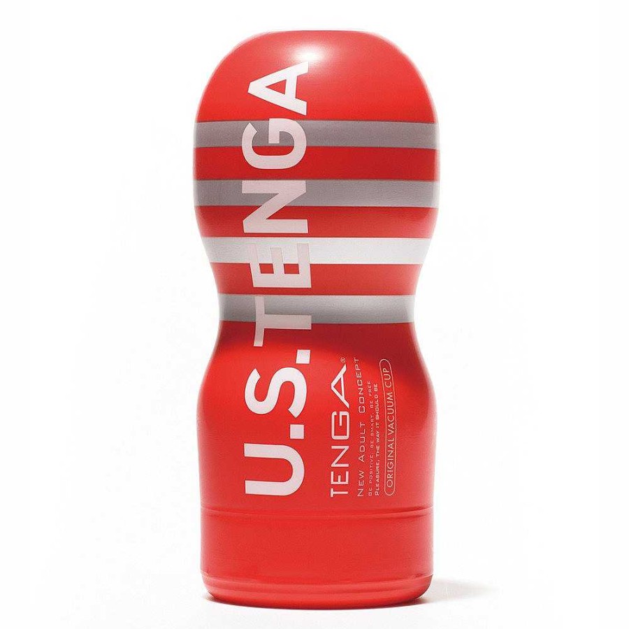 Tenga Tenga Original Cup Ultra Size Masturbator Red Casing, Transparent Sleeve Inside Male Sex Toys