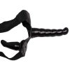 Bondara Feeling Horny Double Strap-On - 7 Inch Black Strap-Ons