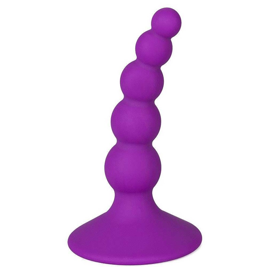 Bondara Bondara Silicone Beaded Butt Plug - 4 Inch Purple Anal Toys