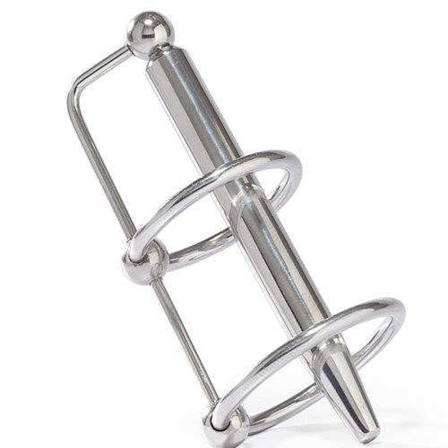 Torment Torment Cock Socket Steel Gates Of Hell Penis Plug - 7.5Cm Silver Medical Play Toys