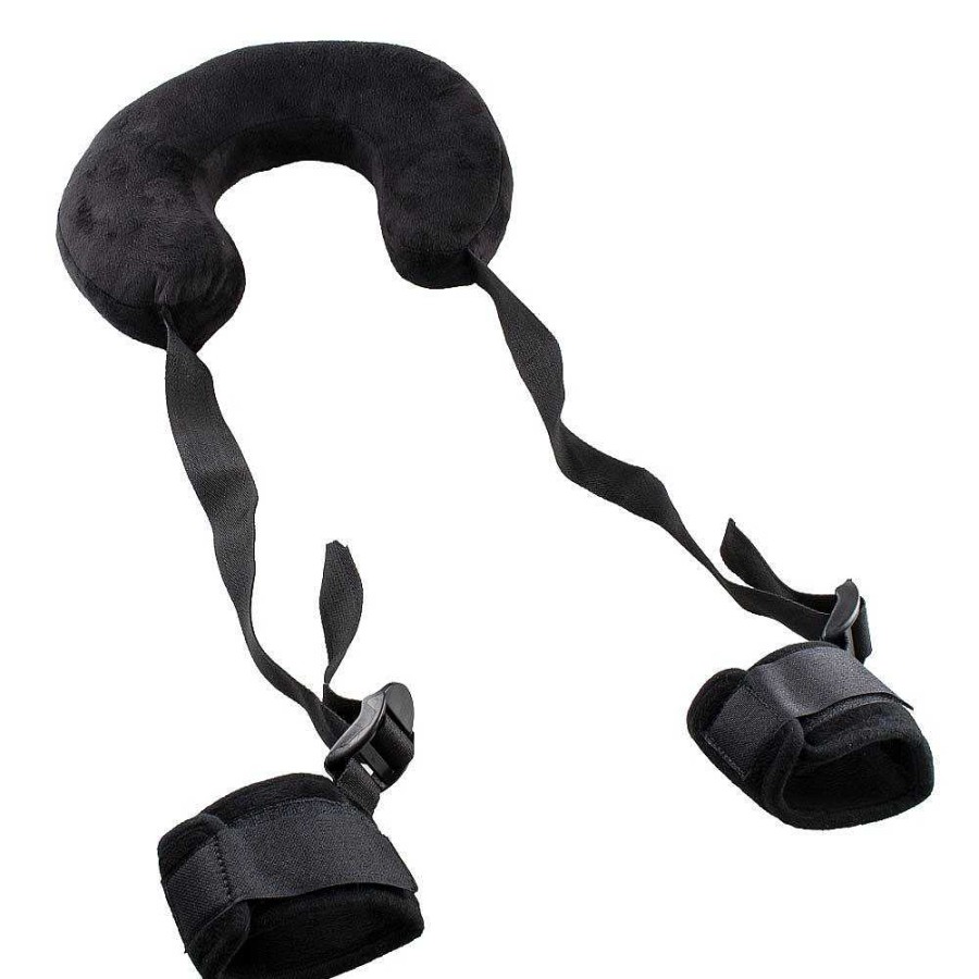 Bondara Bondara Velvet Cushioned Sex Sling With Ankle Cuffs Black Sex Toys For Couples