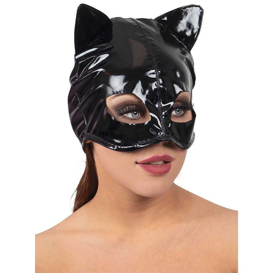 Bondara Siren Bondara Siren Sex Kitten Pvc Cat Mask Black Fetish Clothing