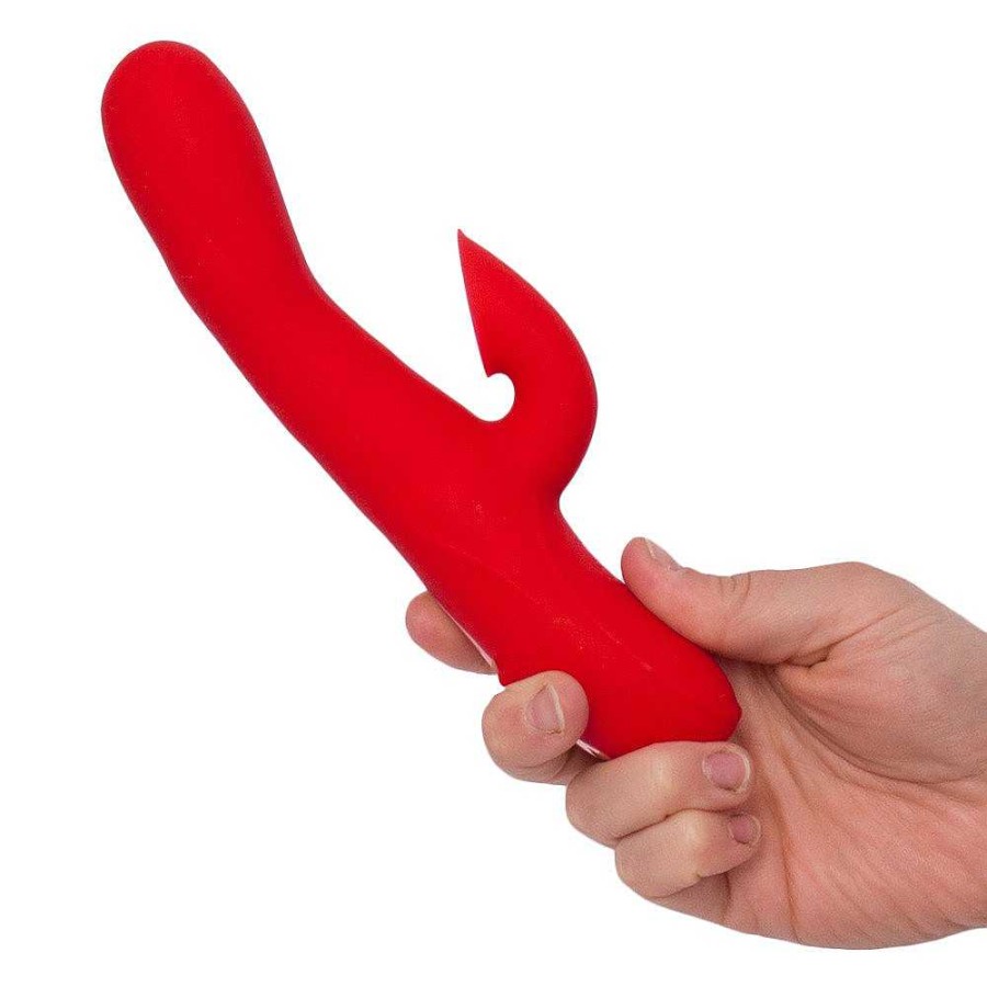 Bondara Honeysuckle 10 Function Clit Suction Rabbit Vibrator Red Vibrators