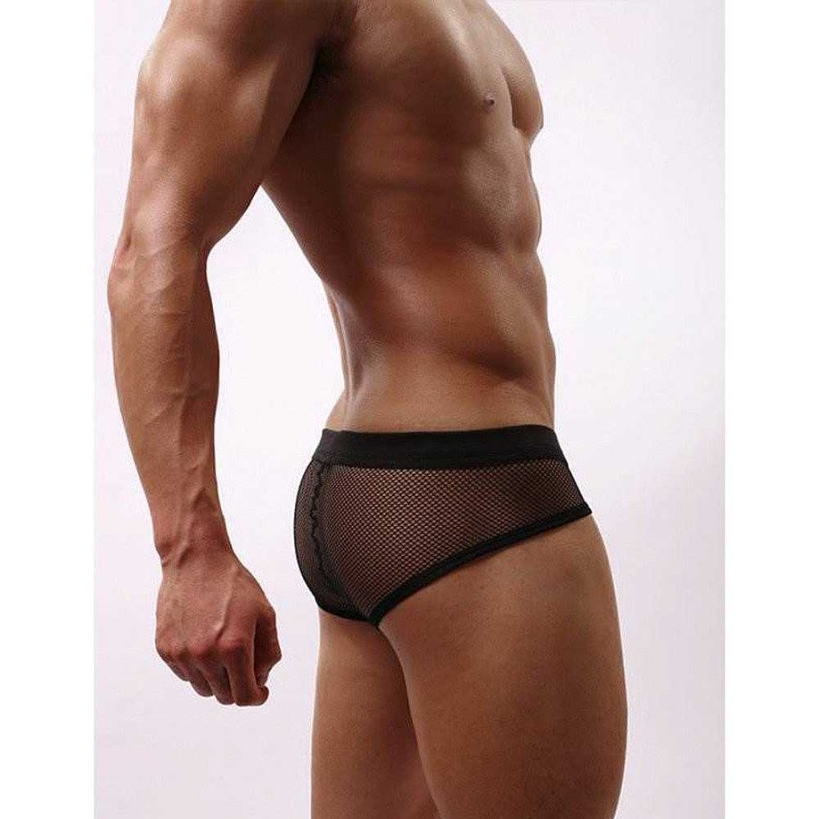 Bondara Bondara Man Fishnet Briefs Black Men'S Sexy Underwear