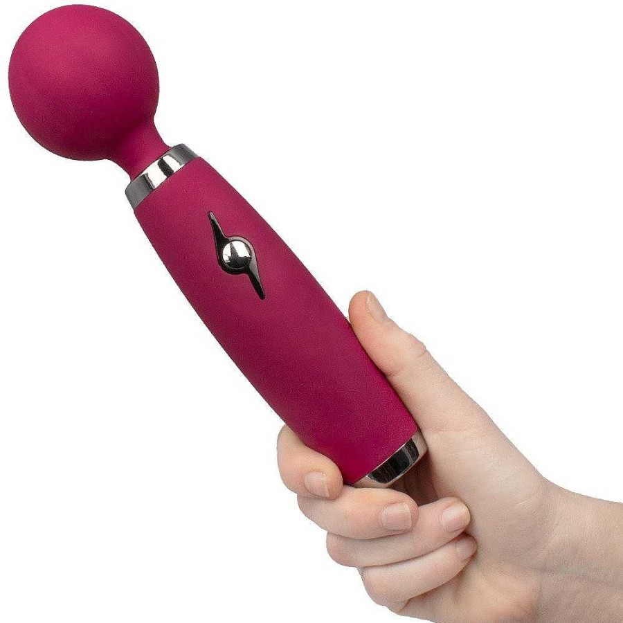 Bondara Bondara Power Play Burgundy 8 Function Rechargeable Wand Vibrator Burgundy And Black Vibrators