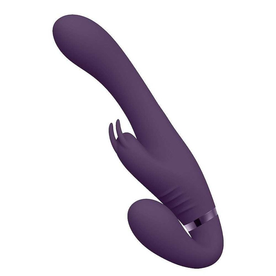 Bondara Vive Suki 30 Function Rechargeable Rabbit Strapless Strap-On Purple Strap-Ons