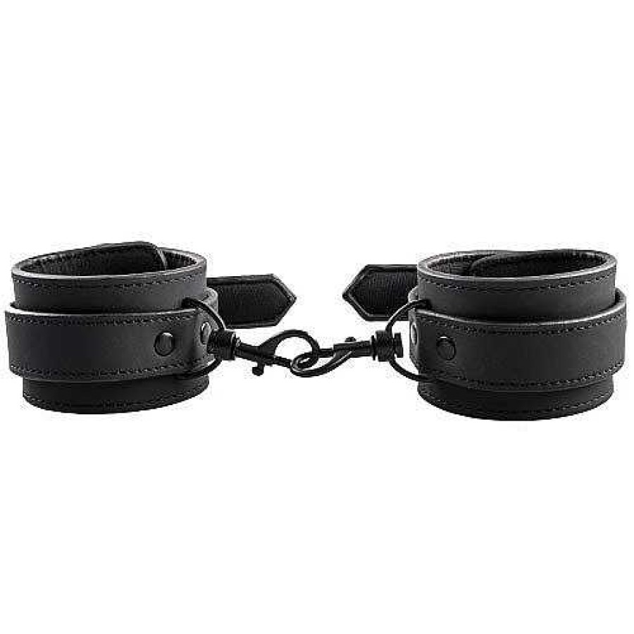 Bondara Bondara Matte Pu Detachable Ankle Cuffs Black Bondage Restraints & Handcuffs