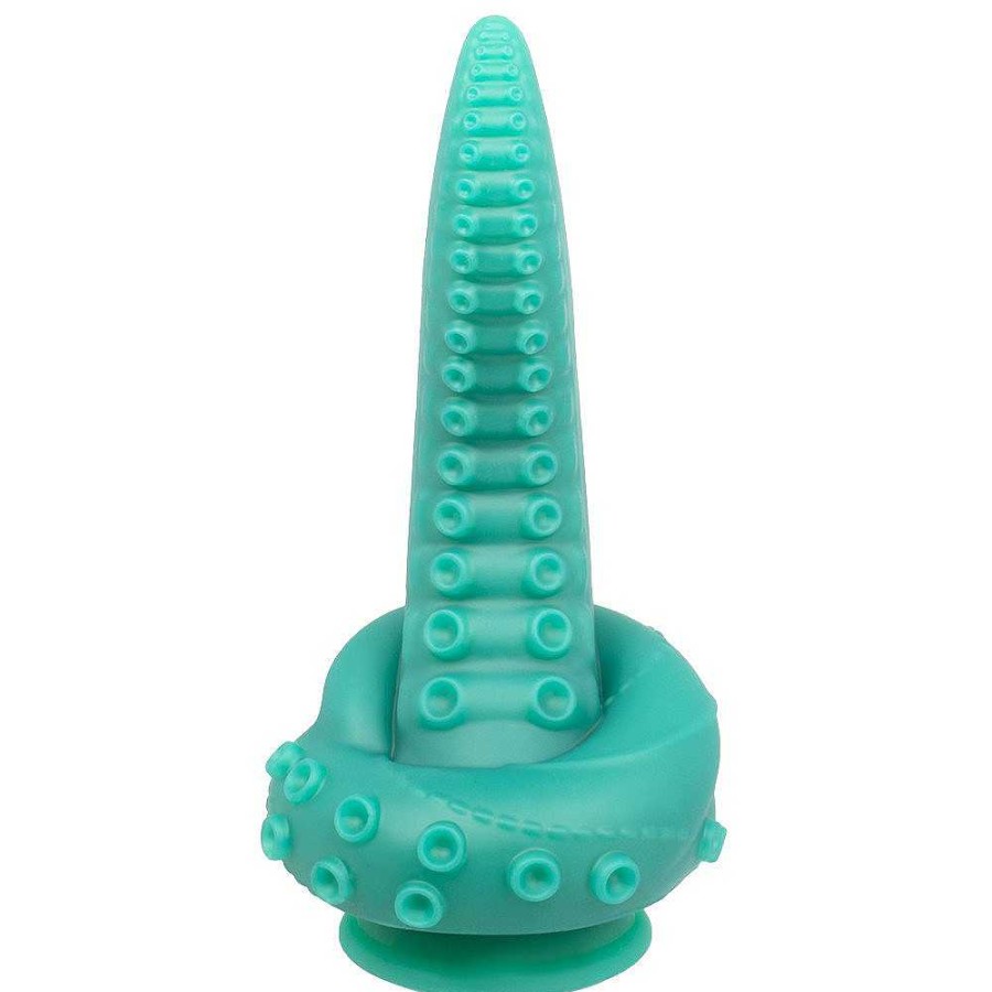 Bondara The Octopussy Tentacle Swirl Monster Dildo - 8 Inch Green Dildos