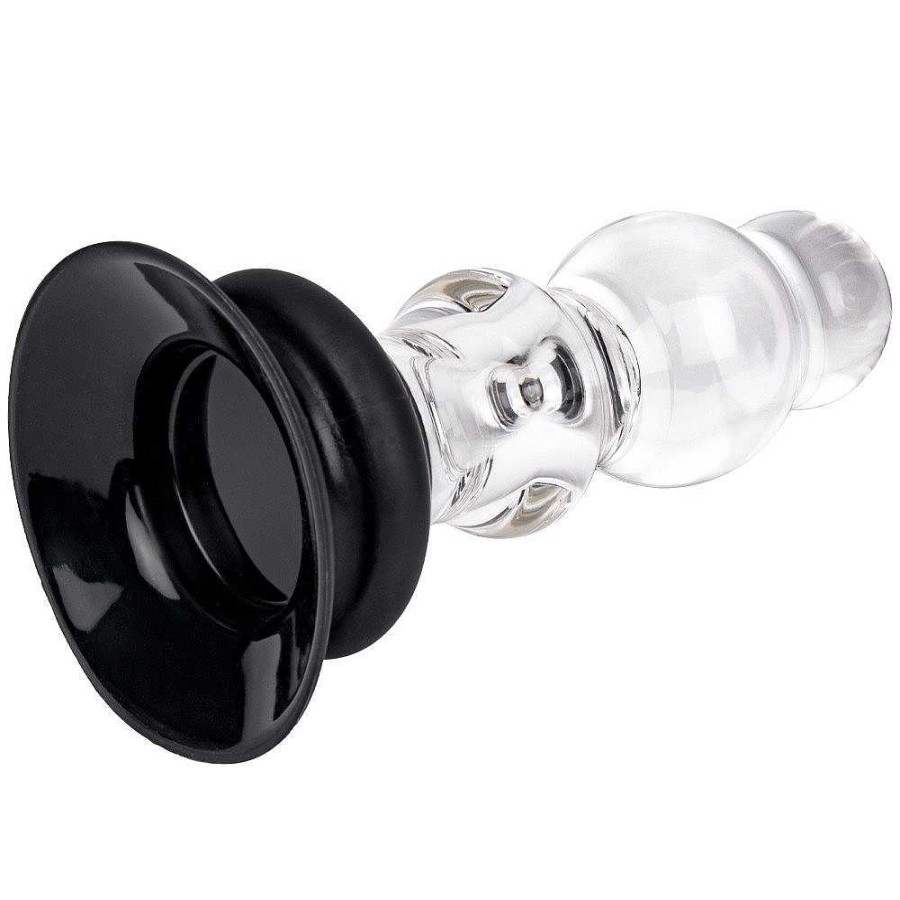 Bondara Bondara Ripple Rim Acrylic Butt Plug - 5 Inch Clear Anal Toys