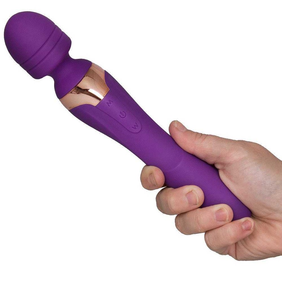 Bondara Blissful 14 Function 2 In 1 Wand And G-Spot Vibrator Purple Vibrators