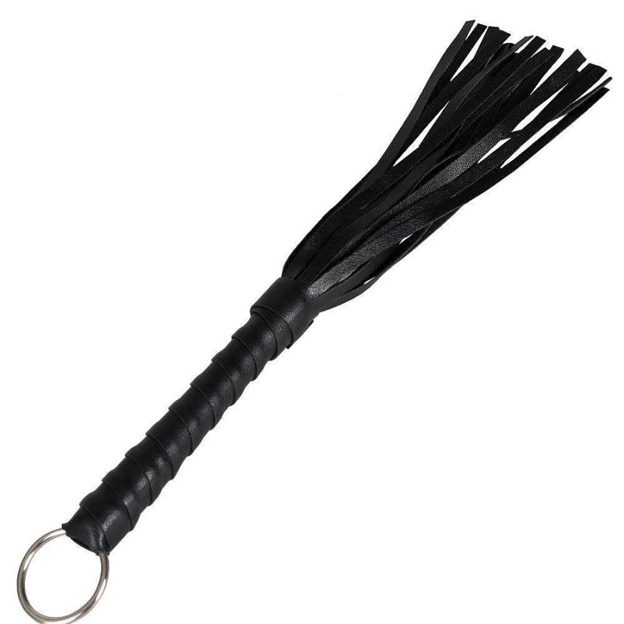 Bondara To The Point Black Mini Flogger - 11 Inch Bondara Floggers, Whips & Ticklers