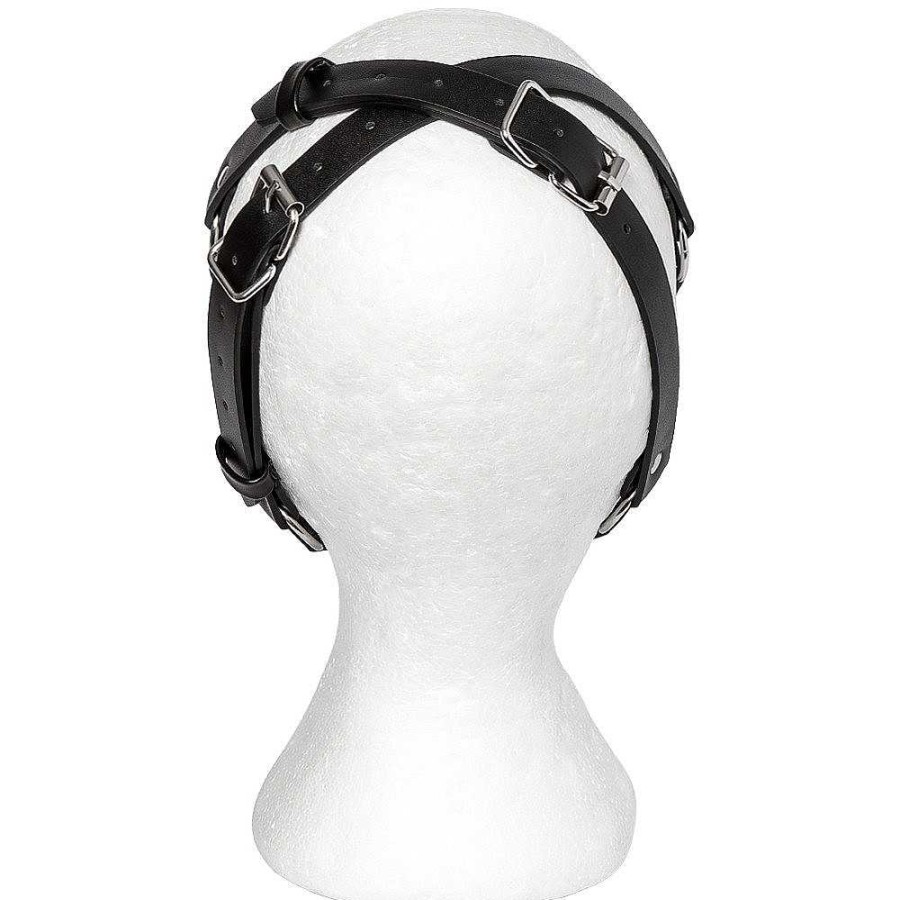 Bondara Edge Bondara Edge Servitude Faux Leather Studded Muzzle Harness Black Fetish Clothing