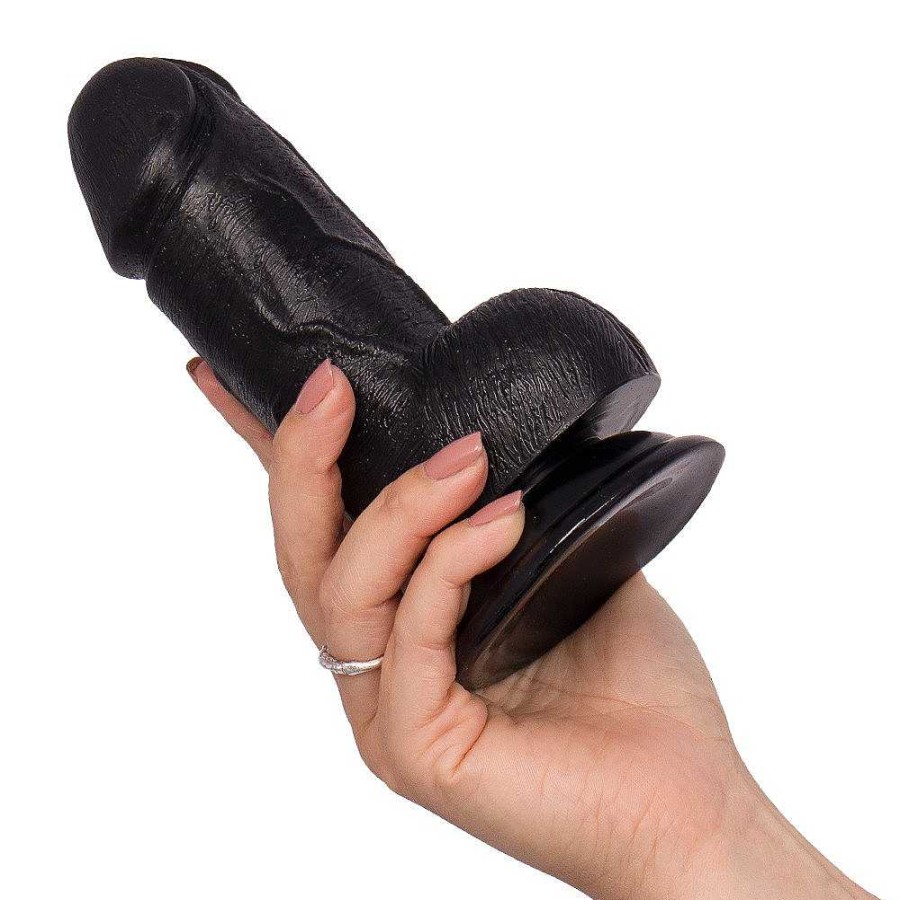 The Monsters The Chubby Monster Ballsy Suction Dildo - 6.3 Inch Black Dildos