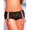 Bondara Flirt Bondara Flirt Pink Lace Up Boyshorts Black And Pink Sexy Lingerie For Women