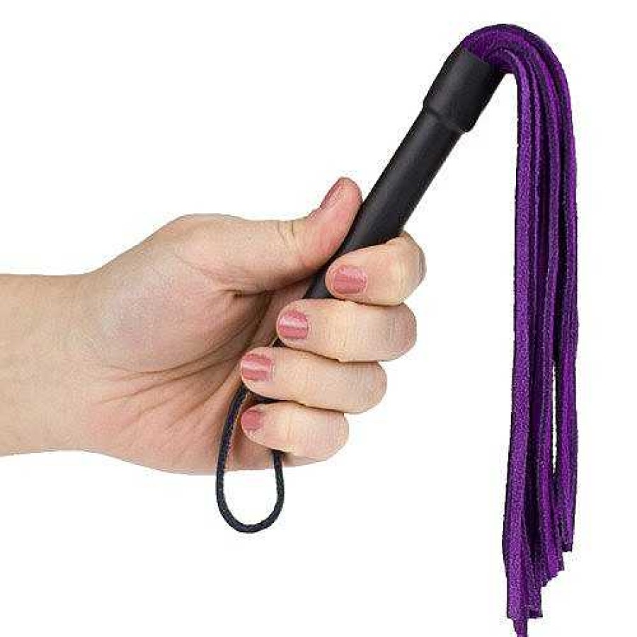 Bondara Bondara Suede Fantasy Flogger Whip - 14 Inch Purple Floggers, Whips & Ticklers