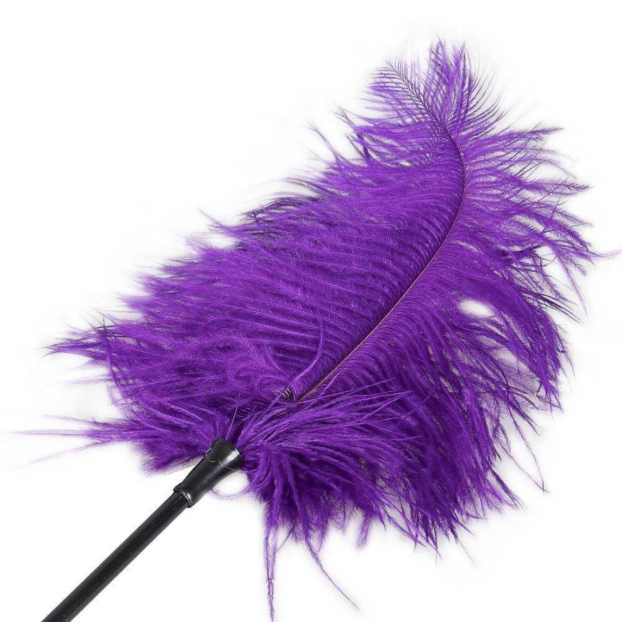 Bondara Bondara Ostrich Feather Tickler - 17 Inch Purple Floggers, Whips & Ticklers