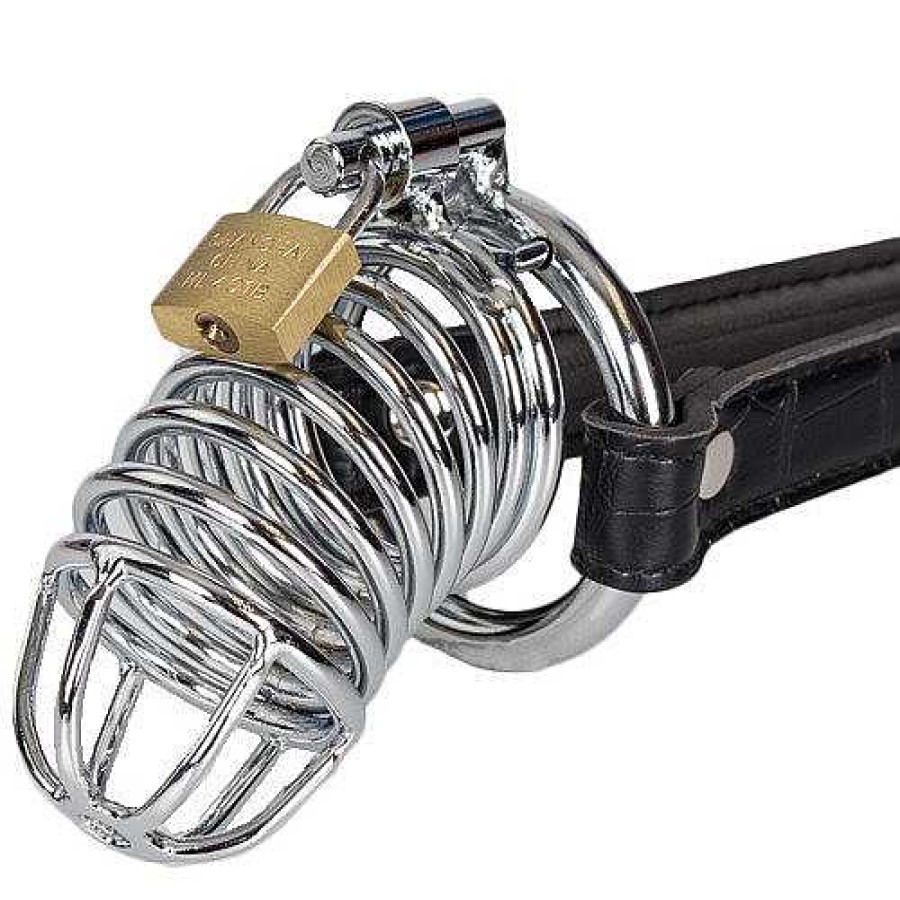 Pipedream Fetish Fantasy Extreme Chastity Belt And Cock Cage Silver & Black Chastity Devices