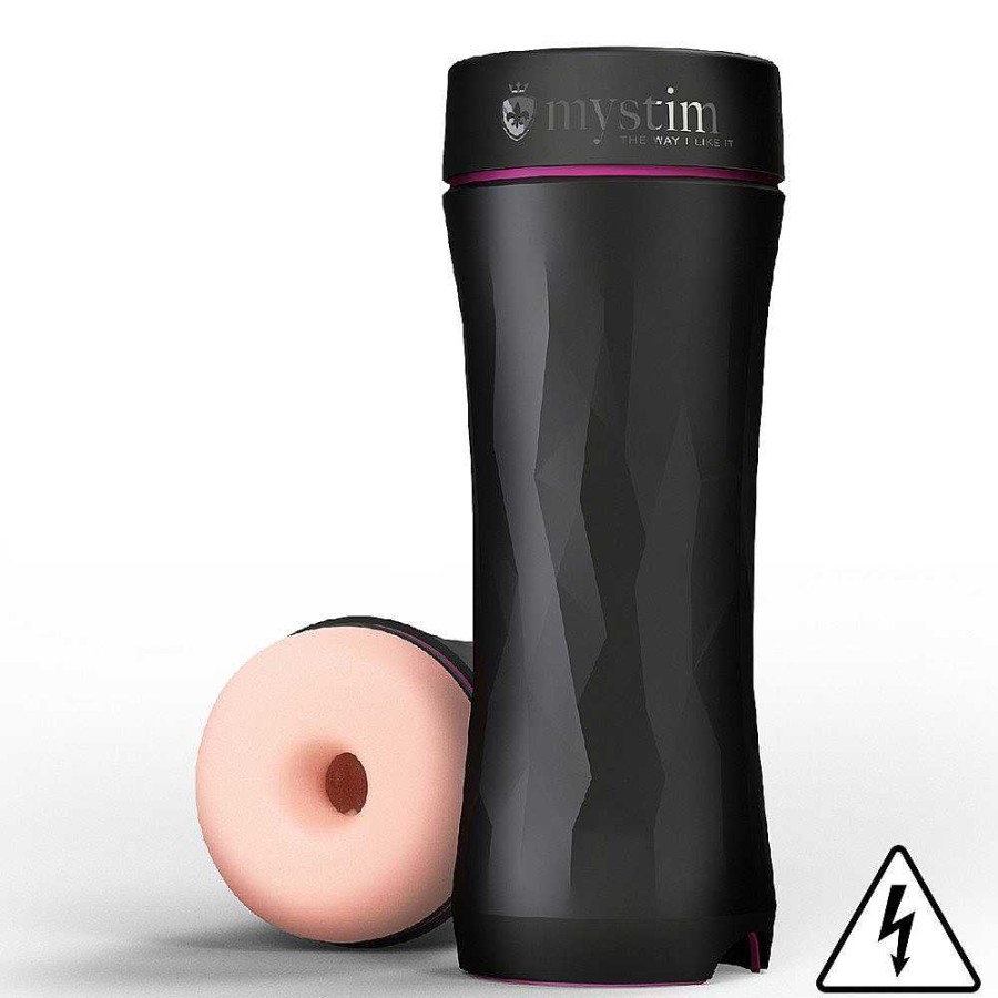 Bondara Mystim Opus Donut Electro Sex Masturbator - 8.5 Inch Light Tone Electro Sex Toys