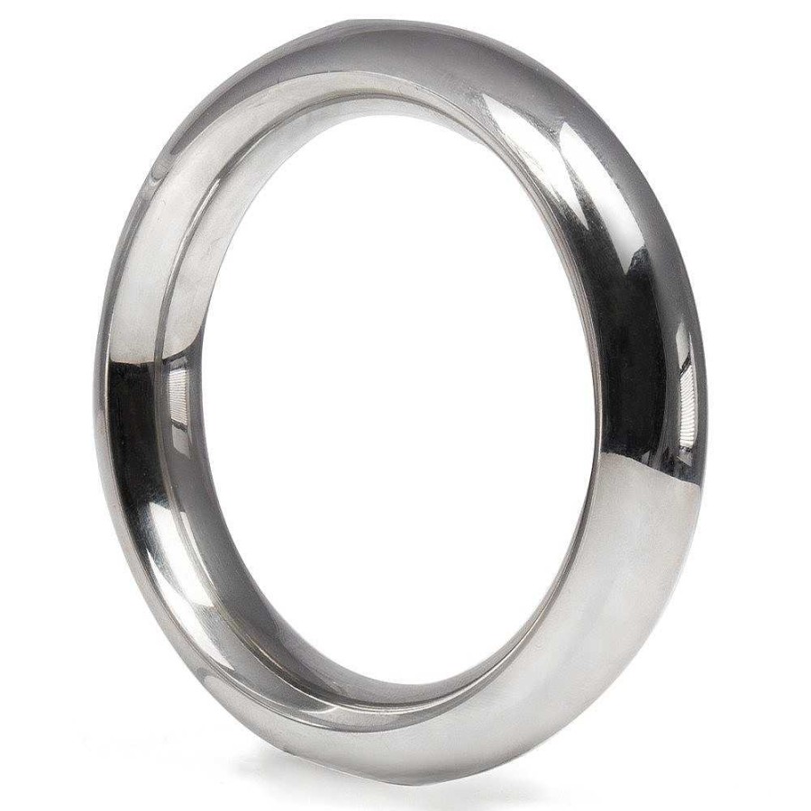 Bondara Hot Hardware Czar Stainless Steel Cock Ring - 40Mm, 45Mm Or 50Mm Silver Cock Rings