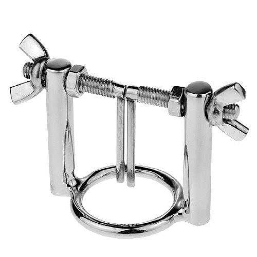 Torment Torment Holes Barred Stainless Steel Urethral Stretcher - 3.3Cm Silver Medical Play Toys