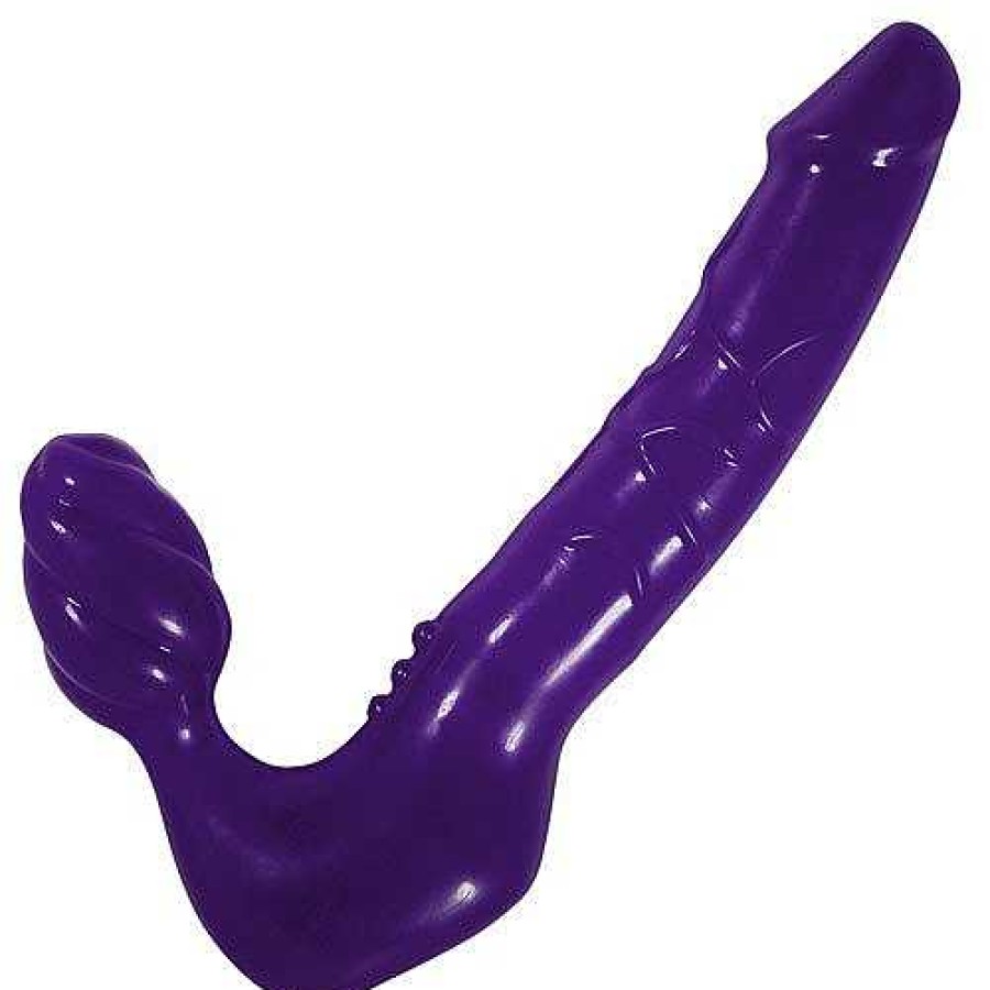 Bondara Toyjoy Go Deeper Purple Strapless Strap-On - 9.5 Inch Deep Purple Dildos