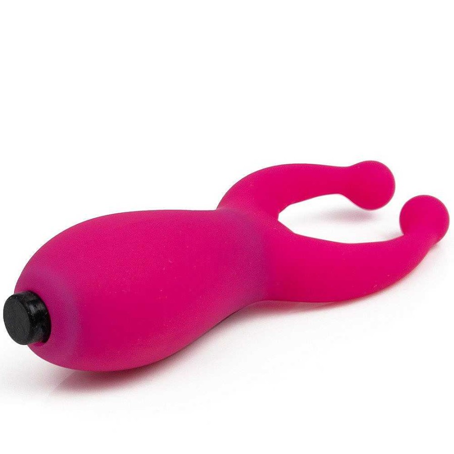 Bondara Bondara Lady Luck Silicone Vibrating Nipple And Clit Stim Pink Vibrators