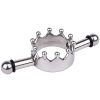 Torment Torment Crown Stainless Steel Magnetic Nipple Clamps - Pair Silver Nipple Toys & Clit Toys