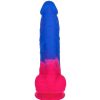 Bondara Bondara Neon Demon Silicone Poseable Suction Dildo - 7 Inch Pink And Blue Dildos