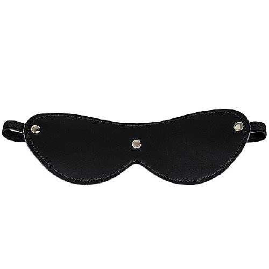 Bondara Bondara Leather Studded Blindfold Black Blindfolds, Hoods & Masks