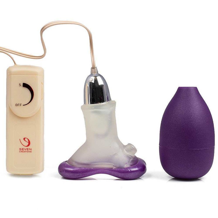 Bondara Vibrating Clit Massager Pussy Pump Lilac Vibrators