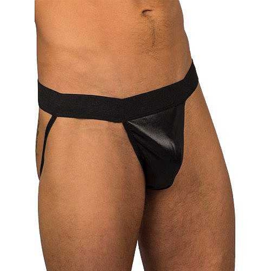 Bondara Edge Bondara Edge Cheeky Exposure Wet Look Jock Strap Black Fetish Clothing