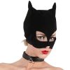 Bondara Bad Kitty Faux Leather Cat Mask Black Fetish Clothing