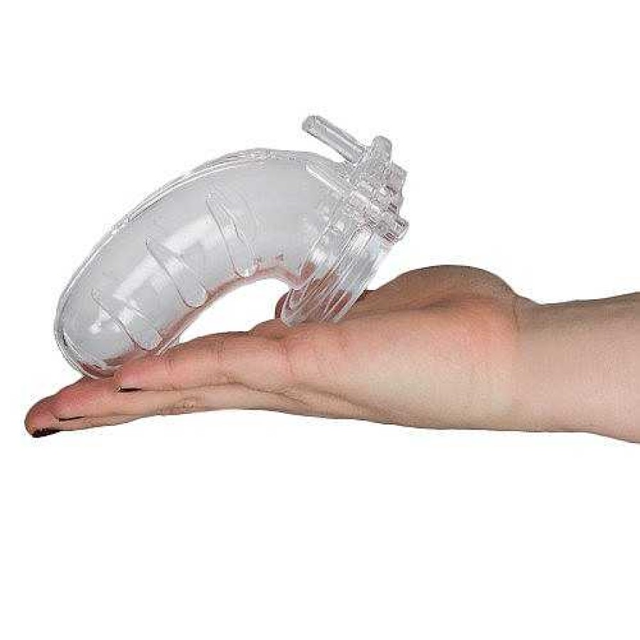 Bondara Man Cage Model 3 Clear Chastity Cage - 4.5 Inch Transparent Chastity Devices