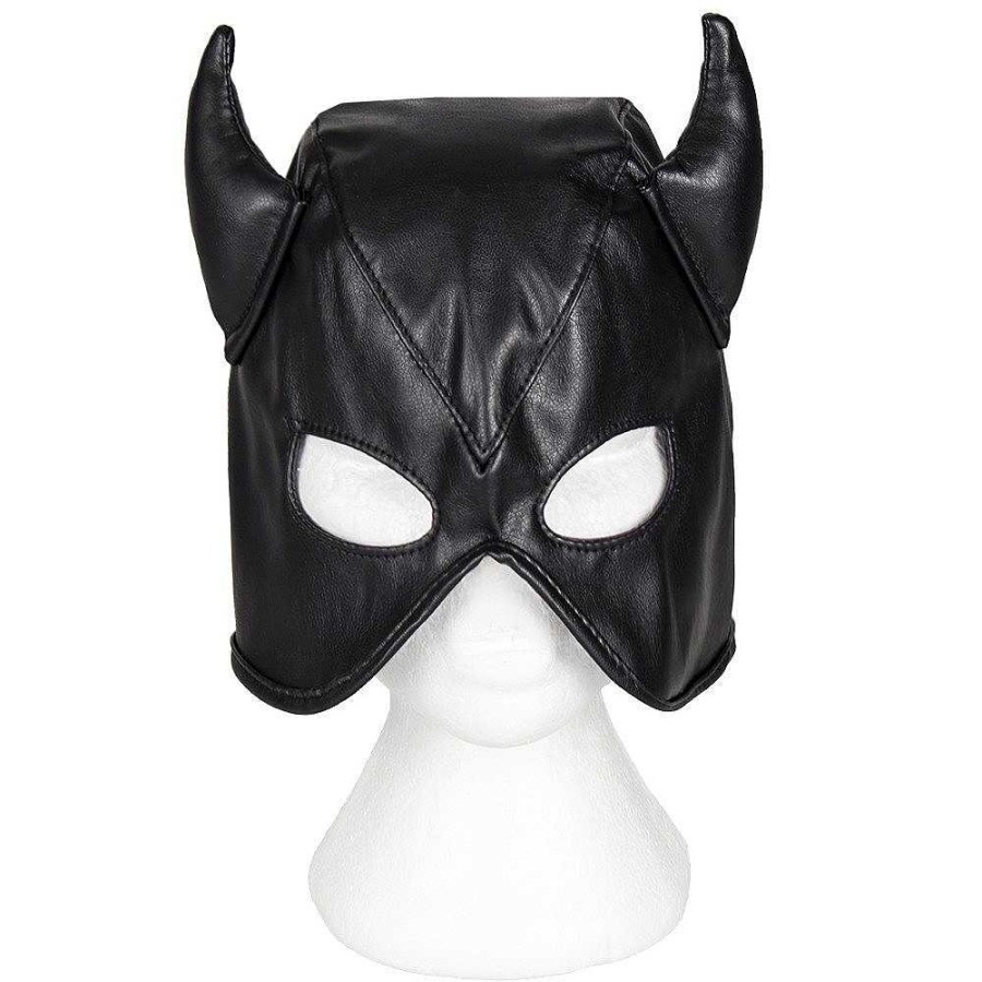 Bondara Bondara Devilish Faux Leather Gimp Mask Black Blindfolds, Hoods & Masks