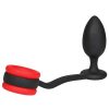 Bondara Bondara Cocked And Loaded Silicone Butt Plug & Cock Ring Black And Red Anal Toys