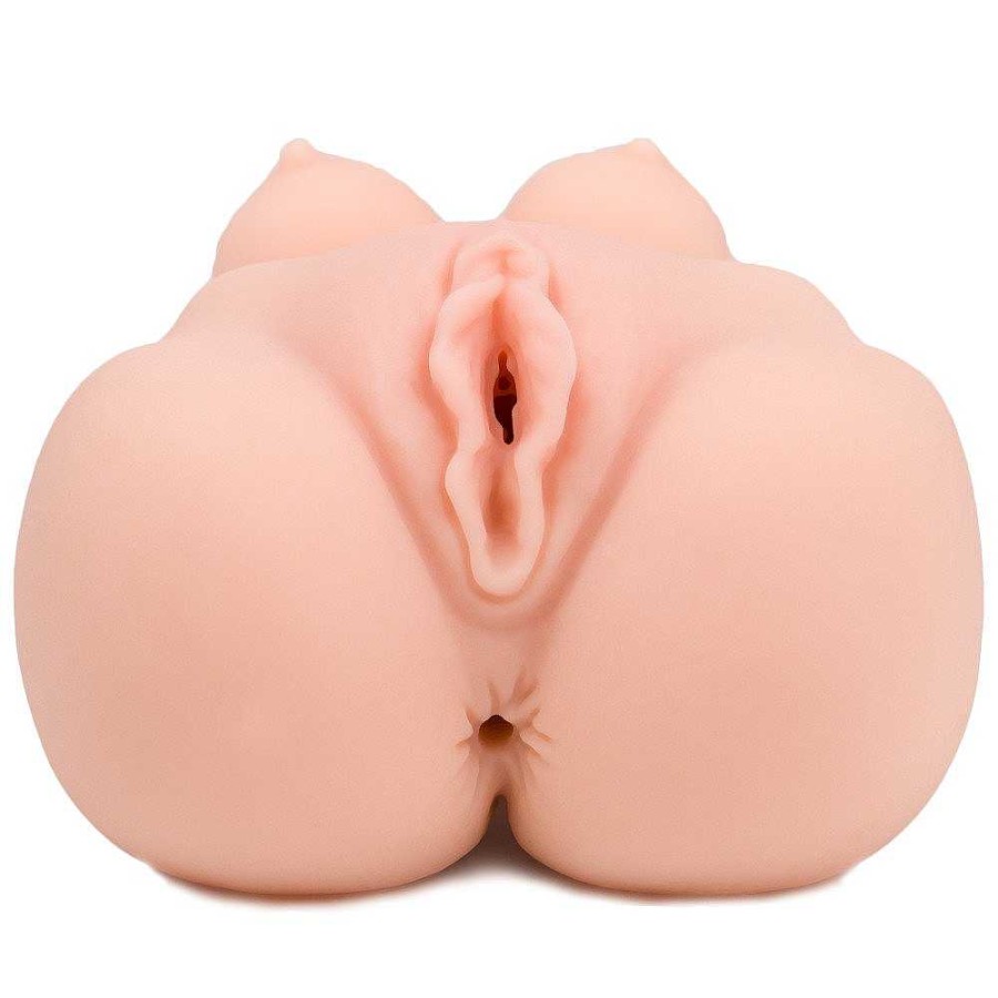 Boss Masturbators Boss Hot Shot Small Realistic Torso Pussy Masturbator - 7.2 Inch Light Tone Male Sex Toys