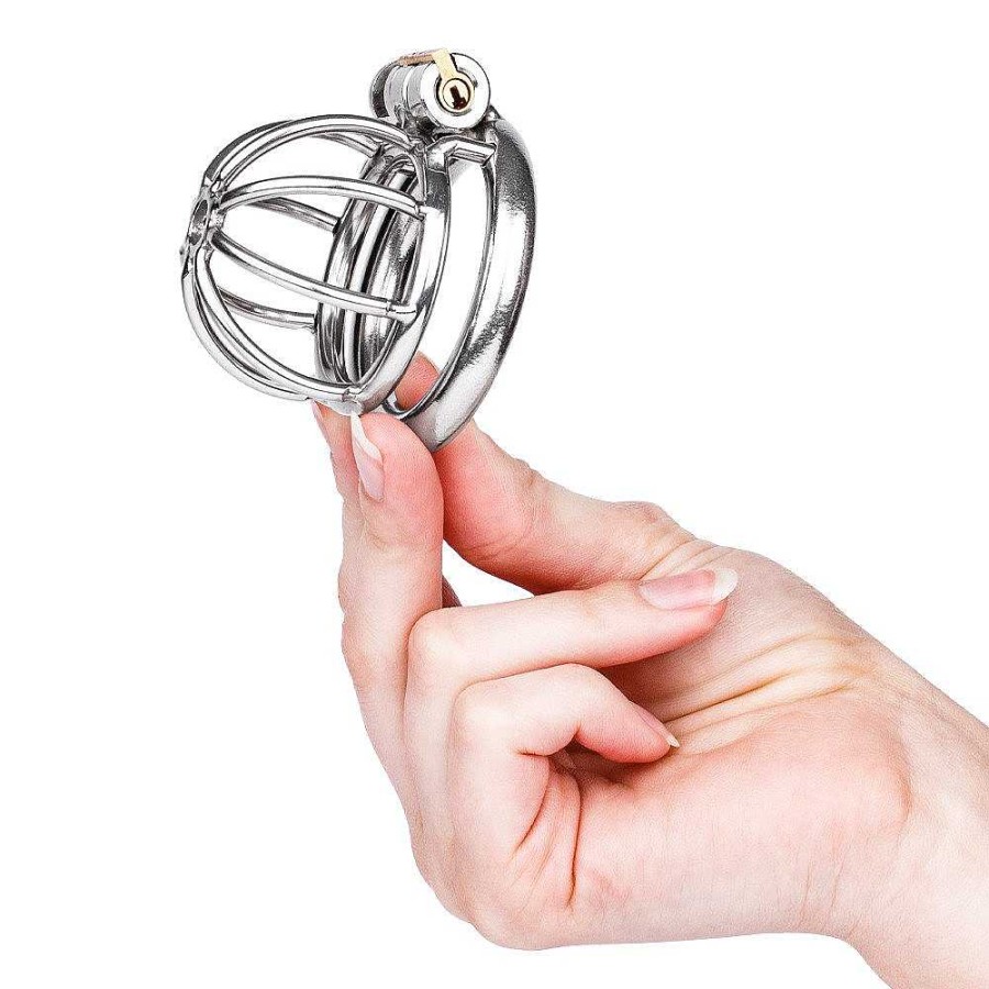 Bondara Torment Mouse Trap Stainless Steel Micropenis Chastity Cage Silver Chastity Devices