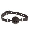 Bondara Bondara Rubber Fetish Silicone Vented Ball Gag Black Nipple Toys & Clit Toys