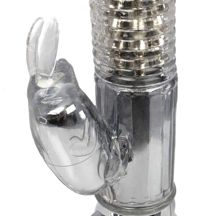 Bondara Elite Rabbit Vibrator Clear With Silver Base Vibrators