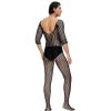 Bondara Lingerie Bondara Man Striped Crotchless Bodystocking Black Men'S Sexy Underwear