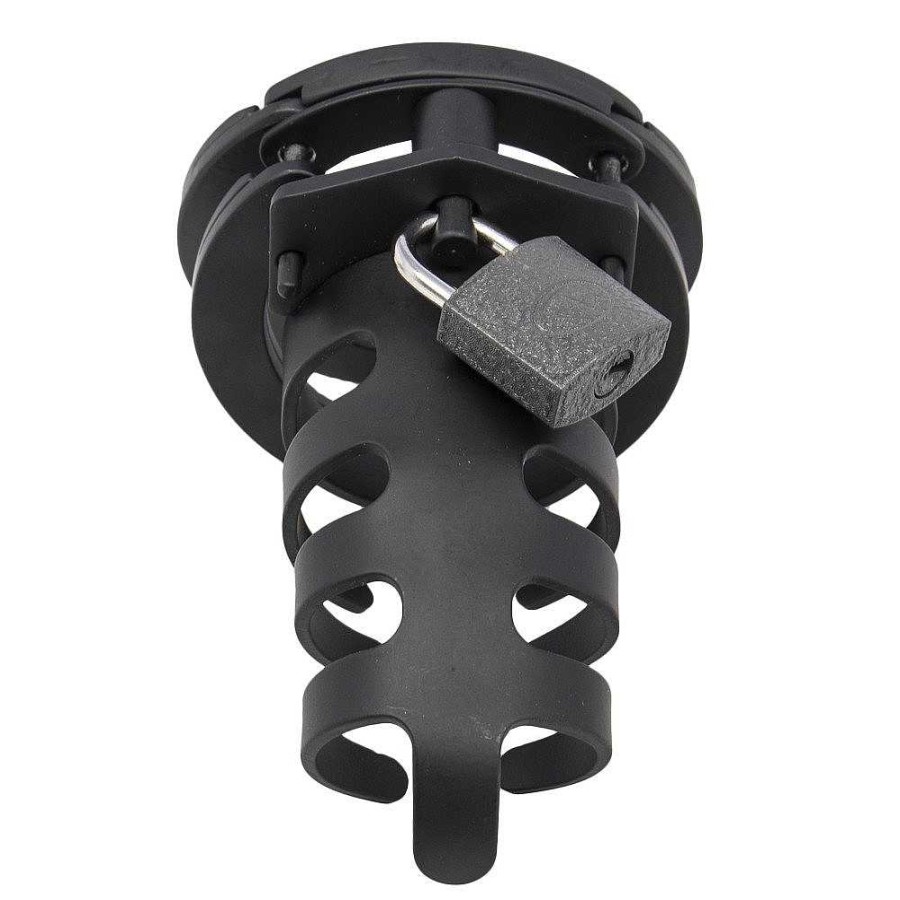 Bondara Torment Commander Black Matte Steel Chastity Cage Brushed Black Chastity Devices